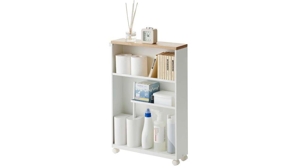 rolling bathroom storage cart