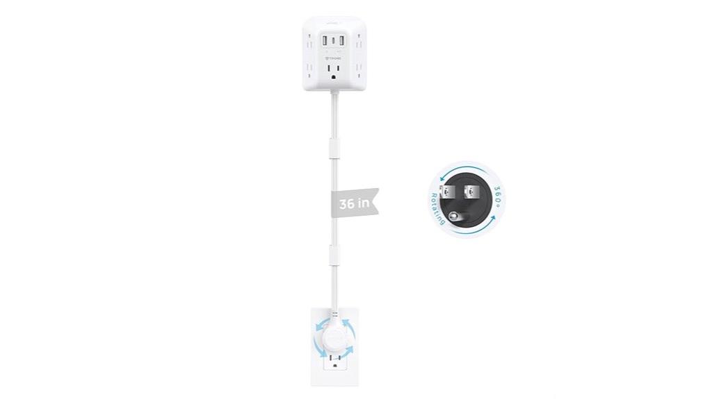 rotating plug outlet extender
