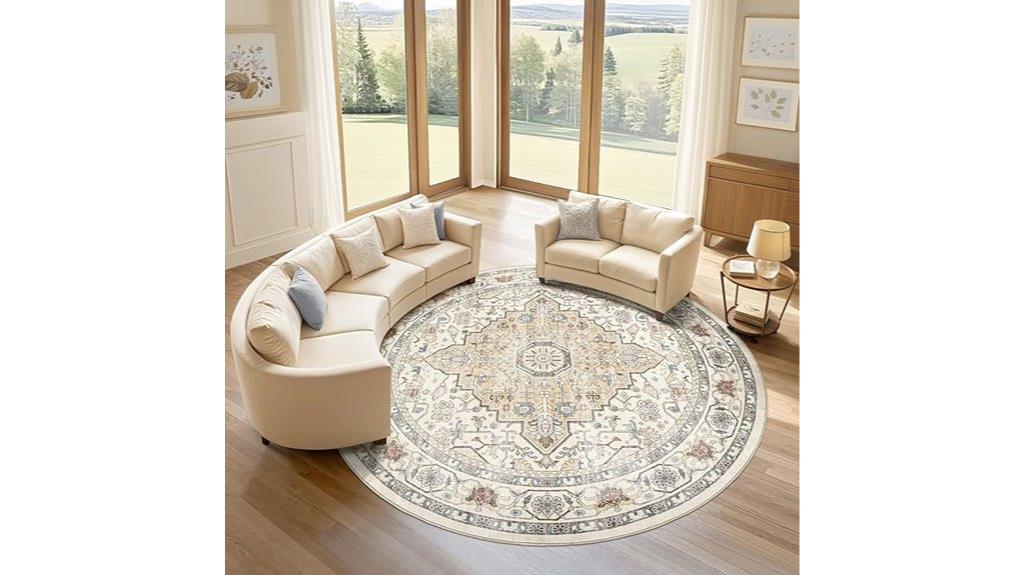 round boho rug