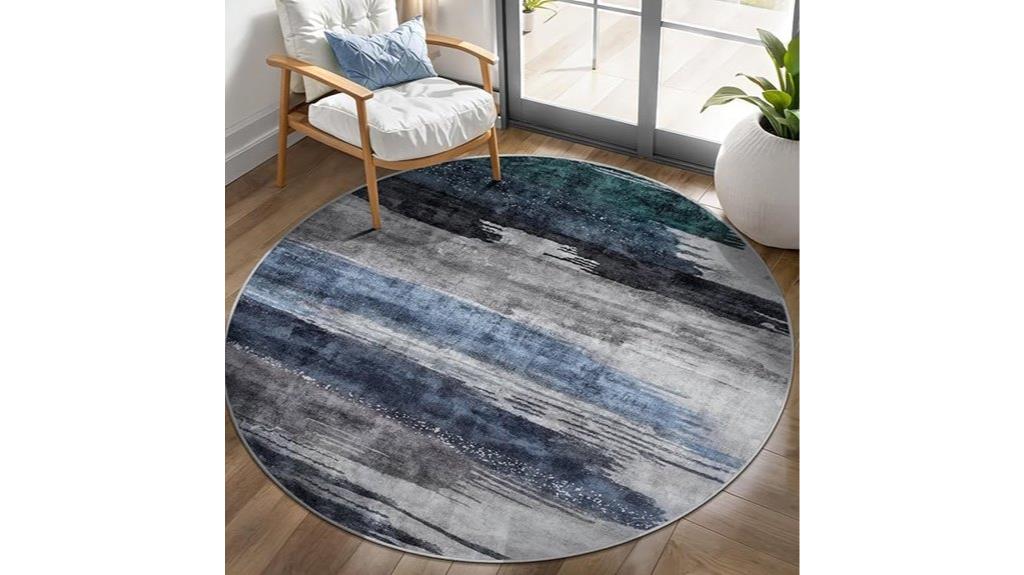round washable bedroom rug