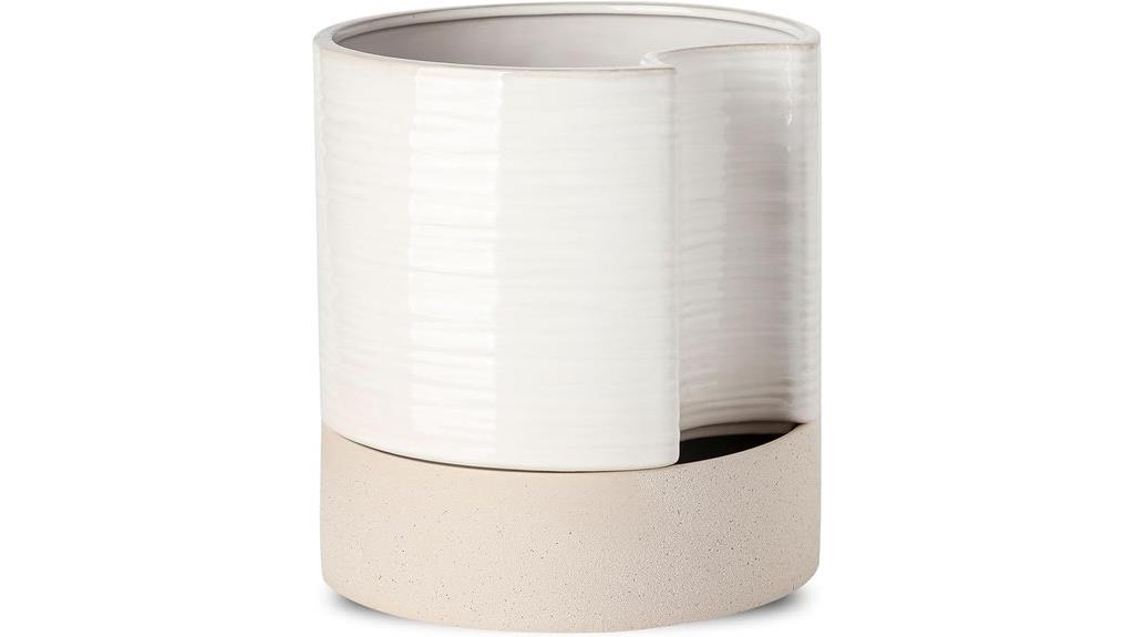self watering ceramic plant pot