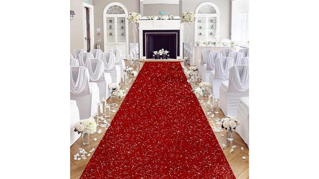 sequin wedding aisle runner