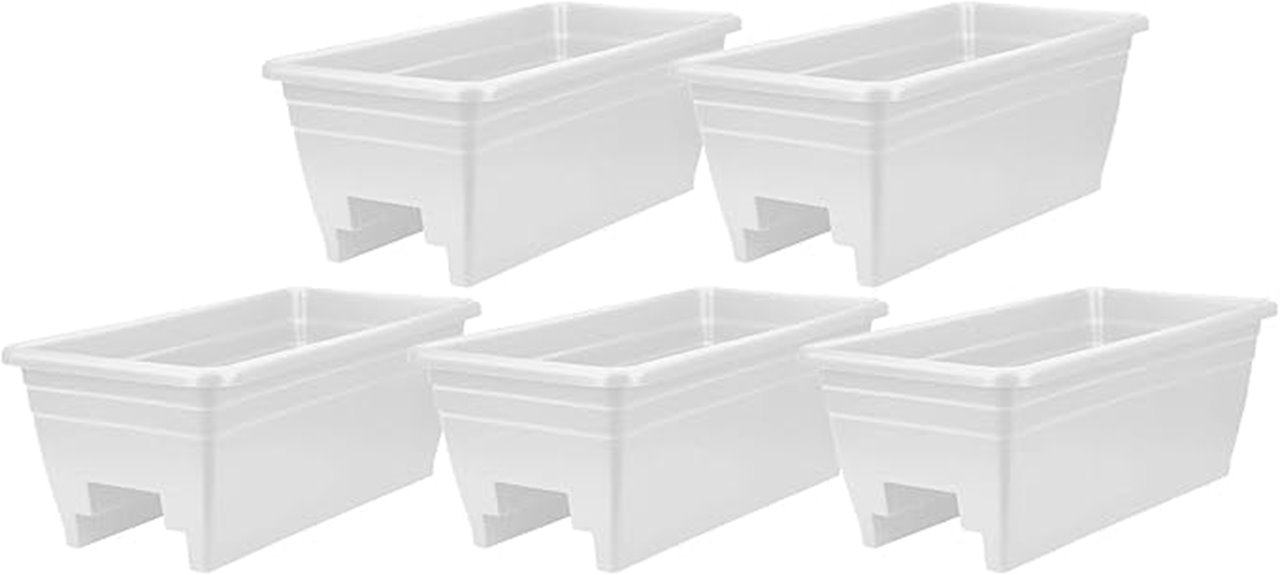 set of five large planters