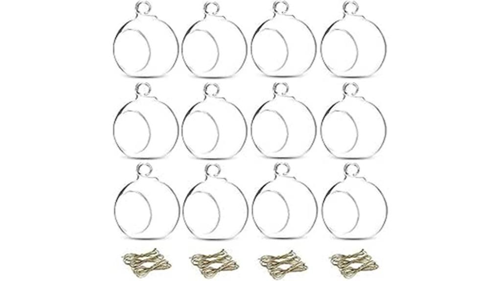 set of twelve glass lanterns