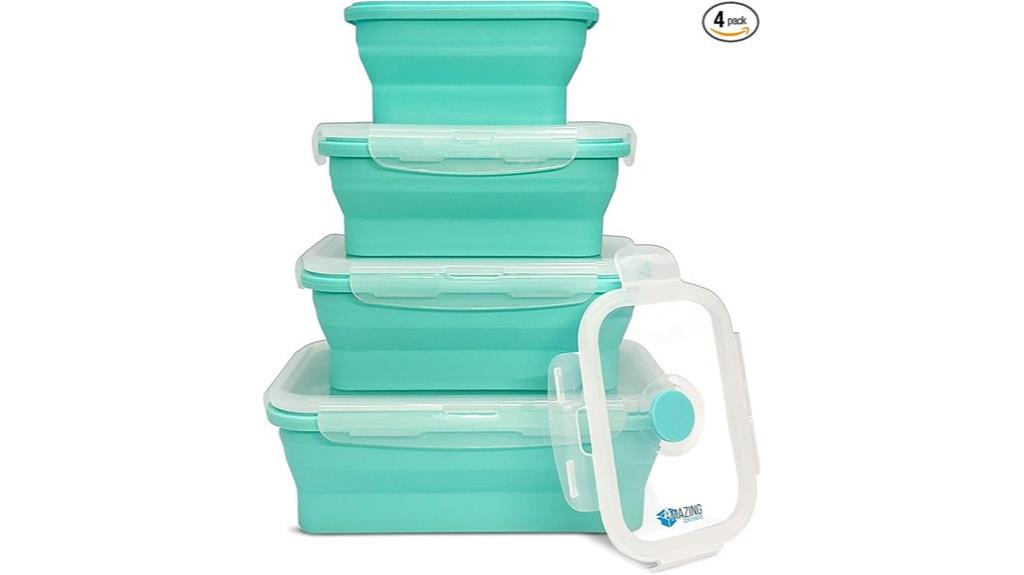 silicone collapsible food storage