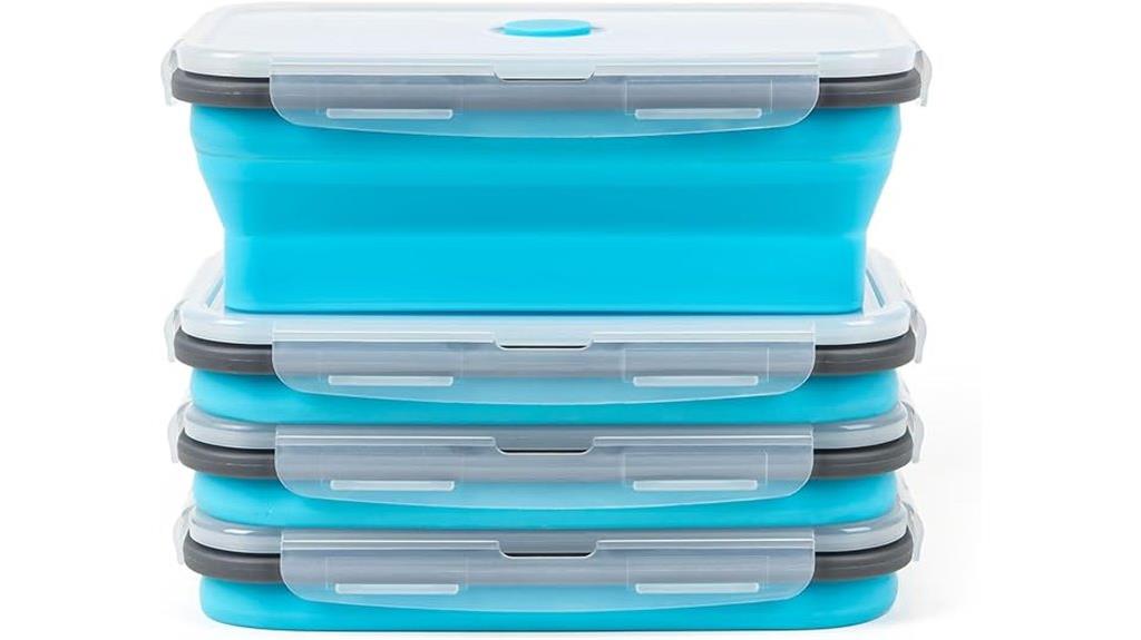 silicone collapsible storage containers