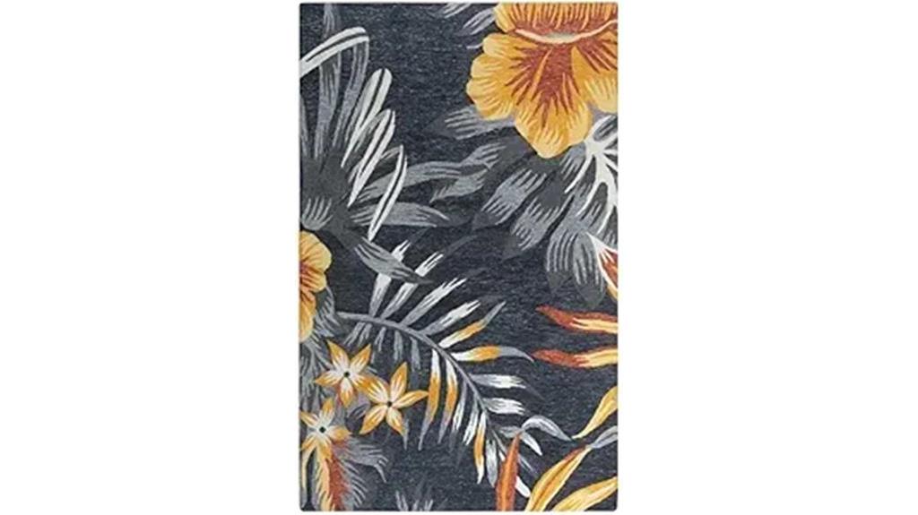 silk accented hand tufted rug