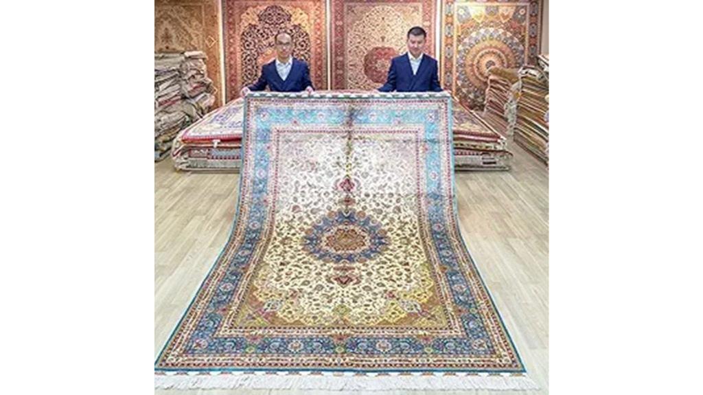 silk floral hand knotted rug