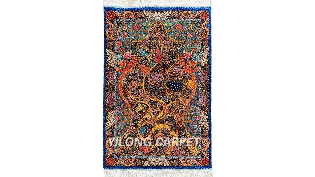 silk flower pattern rug