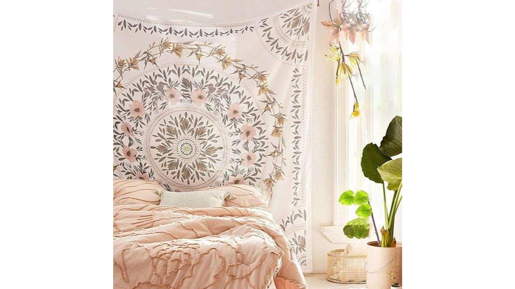 simple floral wall tapestry