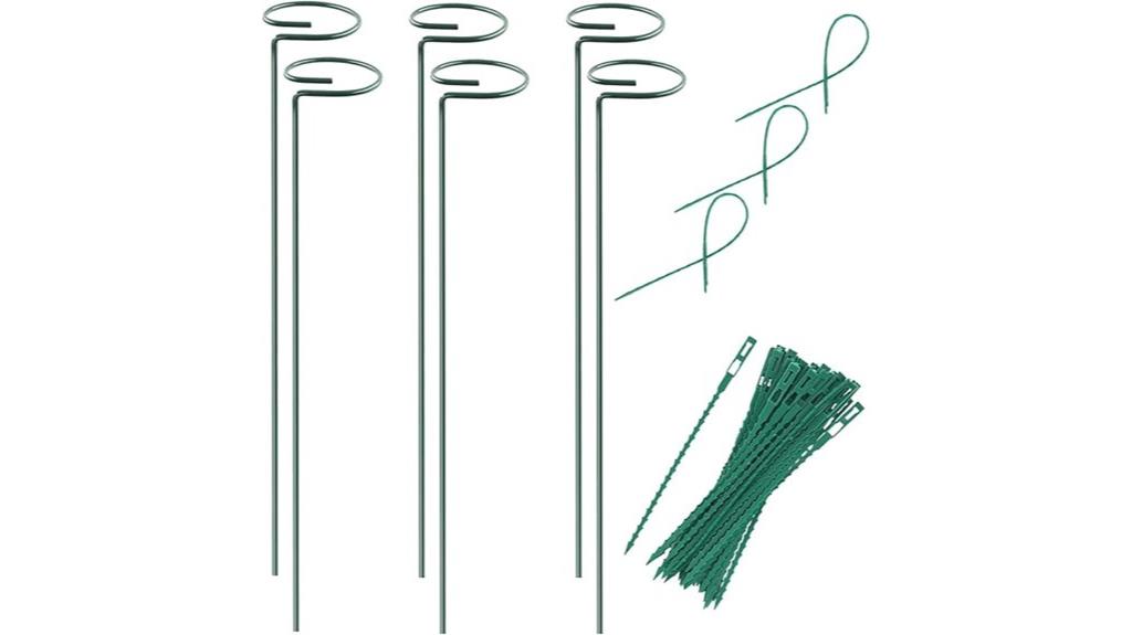 six pack garden plant stakes