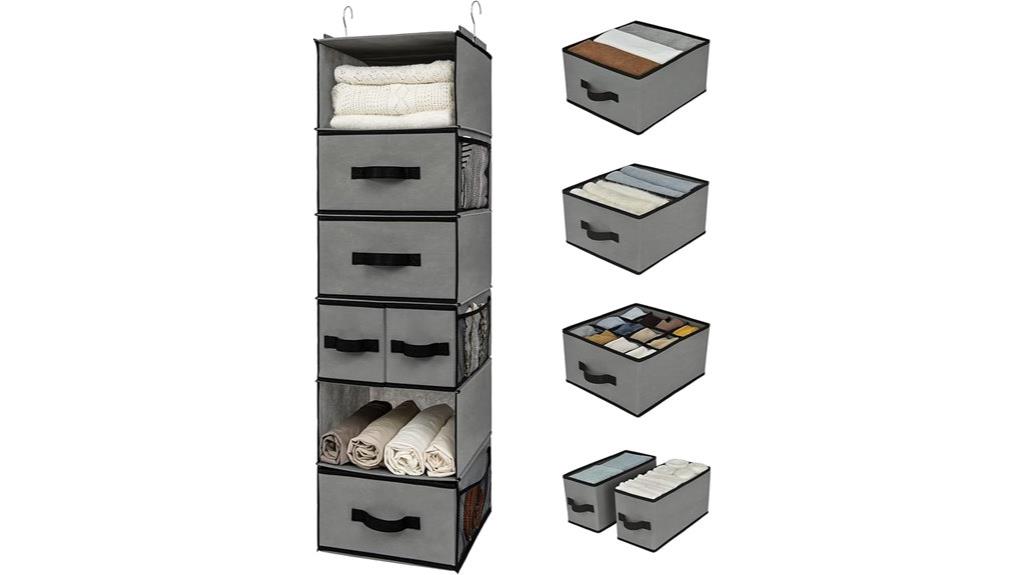 six shelf hanging organizer