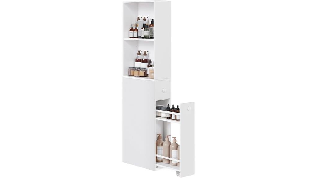 slim bathroom storage cabinet
