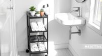 slim bathroom storage carts