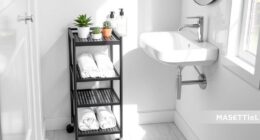 slim bathroom storage carts