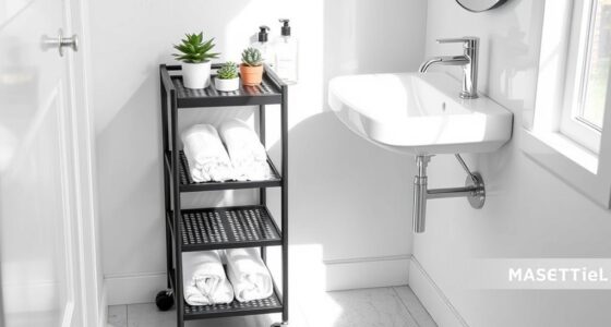 slim bathroom storage carts