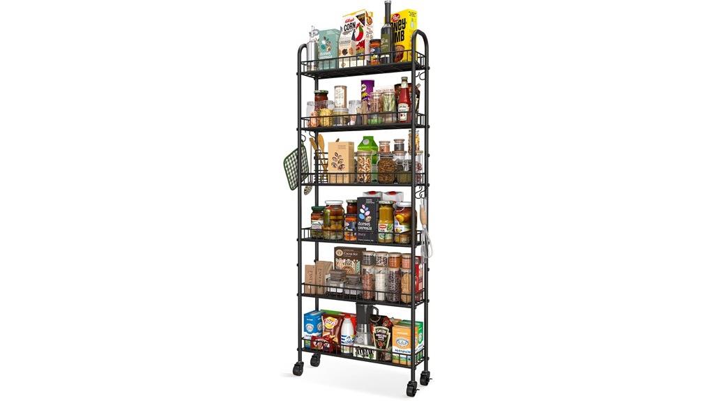 slim mobile storage cart