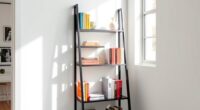 slim modern ladder shelves