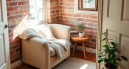 small comfortable reading corner