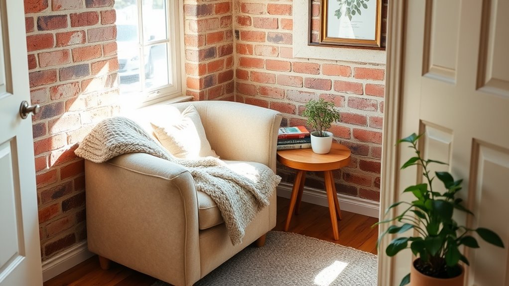small comfortable reading corner