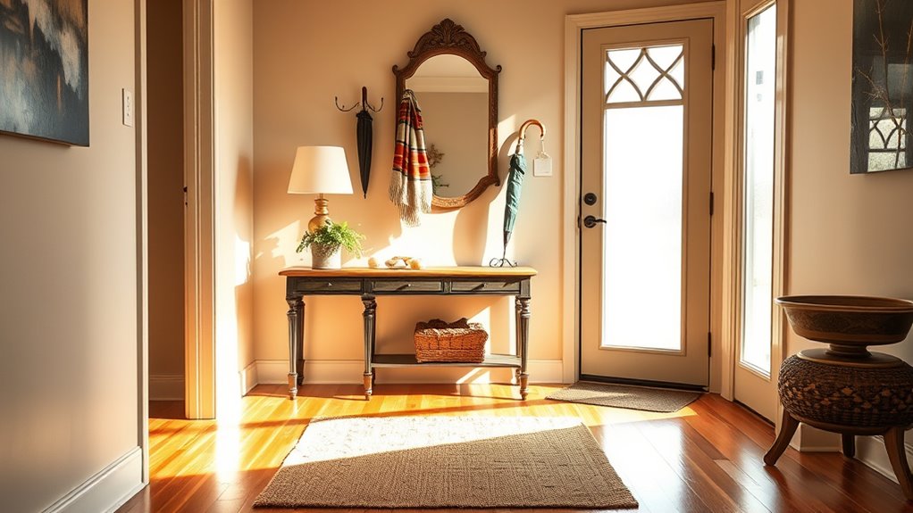 small foyer warm welcome