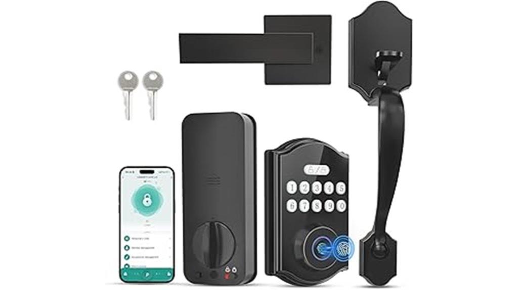 smart black digital lock