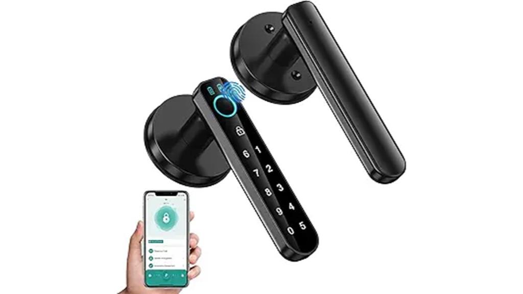 smart black fingerprint lock