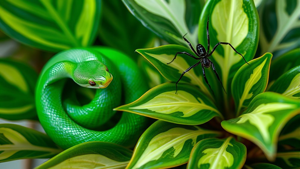 snake and spider hunting strategies