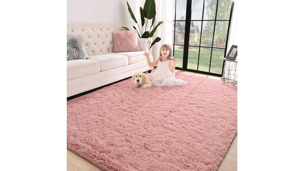 soft shaggy bedroom rug