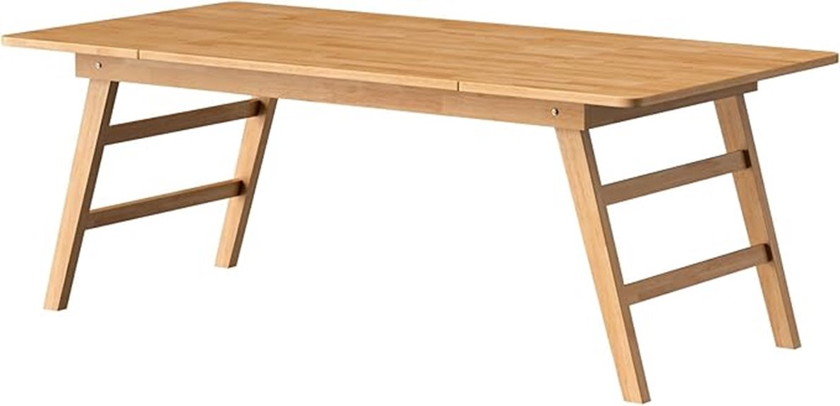 solid wood extended table