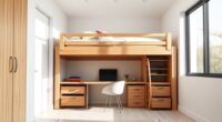 space saving loft beds with desks