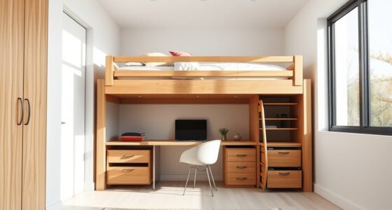 space saving loft beds with desks