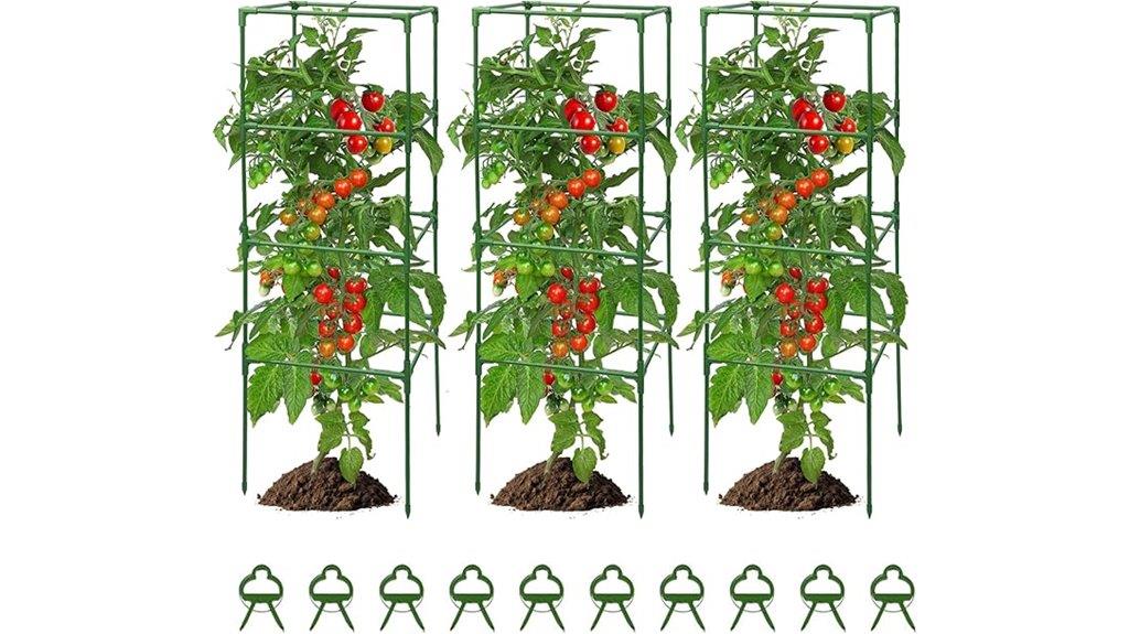 square tomato cage set