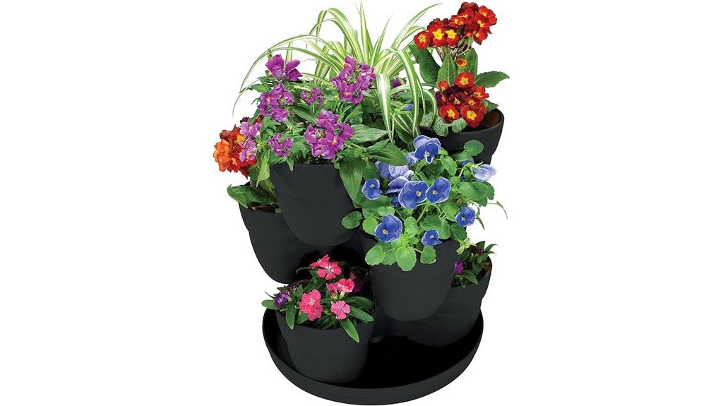 stackable blooming flower tower