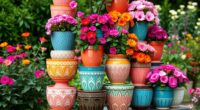 stackable flower tower planters