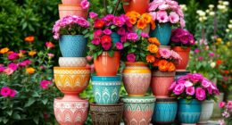 stackable flower tower planters