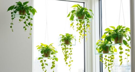 stylish acrylic plant shelves
