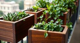stylish drainage railing planters