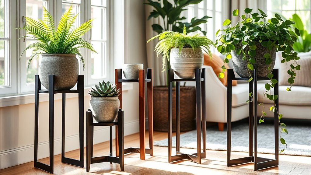 stylish multi pot plant displays