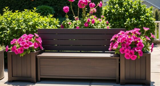 stylish outdoor storage benches