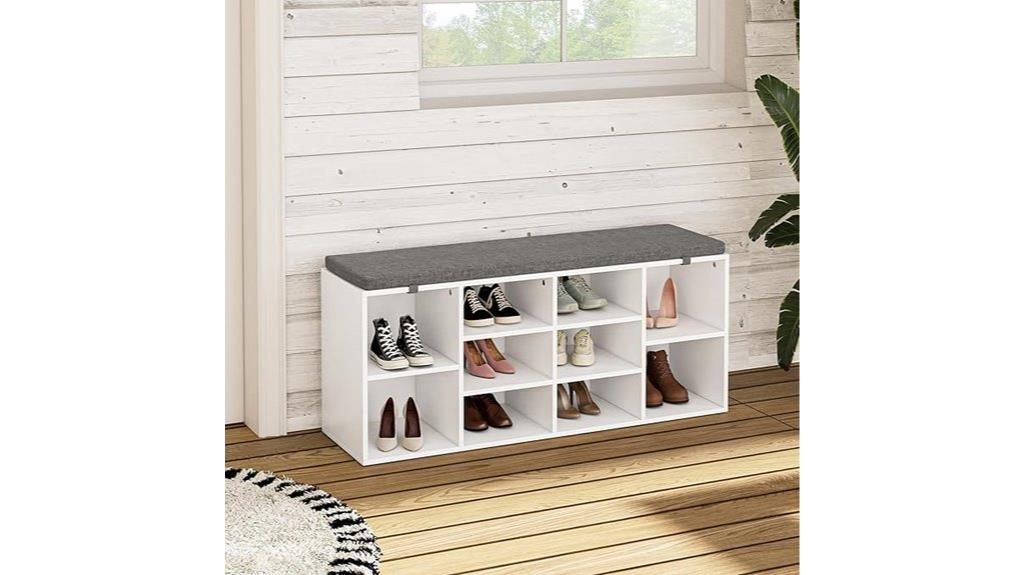 stylish shoe storage bench