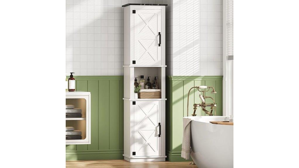 tall bathroom storage cabinet