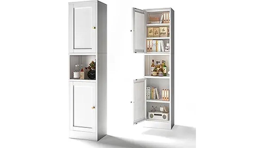 tall metal bathroom cabinet