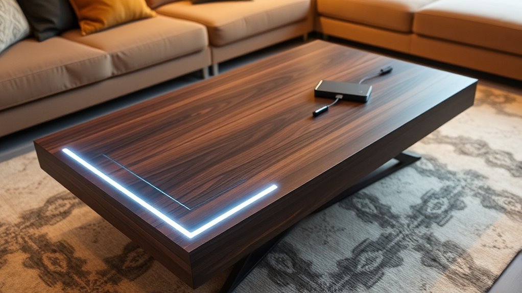 tech enhanced coffee table