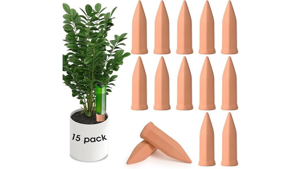 terracotta plant watering stakes
