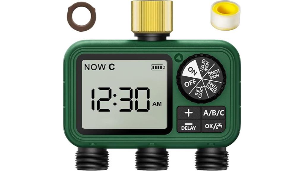 three outlet brass timer