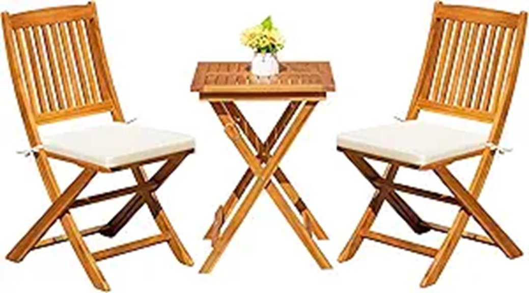 three piece patio bistro set