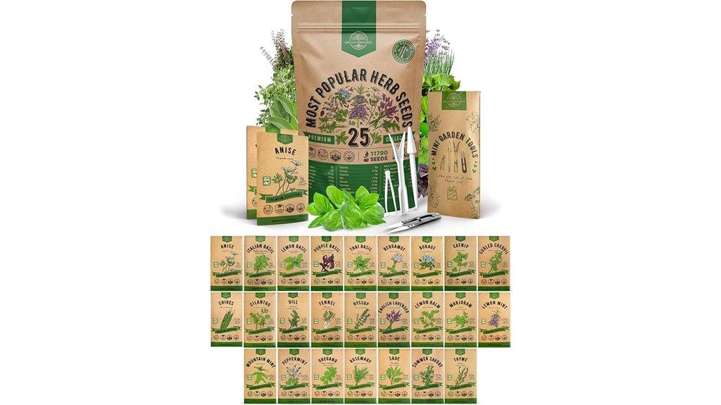 top 25 herb seed pack