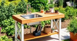 top folding garden workbenches