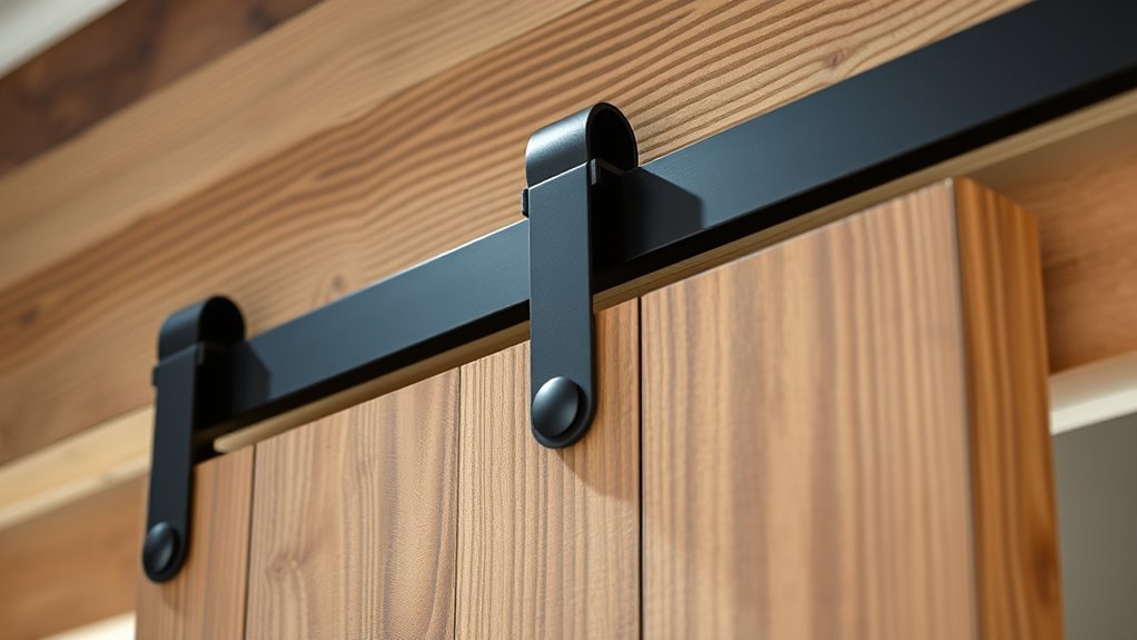 top matte black barn door kits